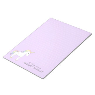 Unicorn Cute Kids Pastel Stationary Notepad
