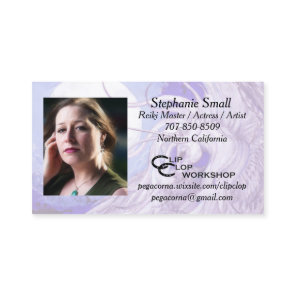 Unicorn Cute pegacorn pegasus horse pony moon luna Business Card