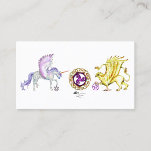 Unicorn Cute pegacorn pegasus horse pony moon luna Business Card
