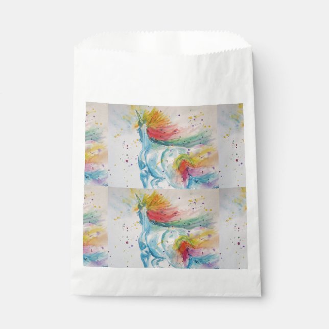 Unicorn Cute Rainbow pet Animal Party Favor Bags (Front)