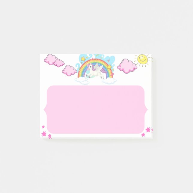 Unicorn cute sticky notes (Front)