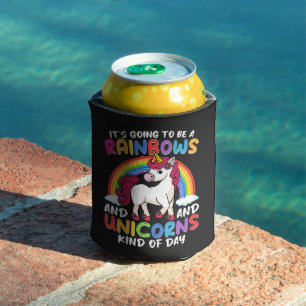 Unicorn Cute Whimsical Funny Rainbows And Unicorns Can Cooler
