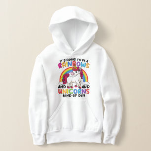 Unicorn Cute Whimsical Funny Rainbows And Unicorns Hoodie