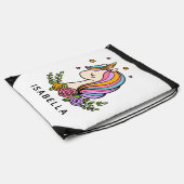 Unicorn Cute Whimsical Girly Personalized Name Drawstring Bag (Side)