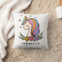 Unicorn Cute Whimsical Girly Personalized Name
