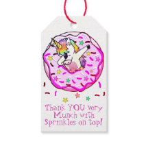 Unicorn Dab Pose in Pink Iced Donut and Sprinkles