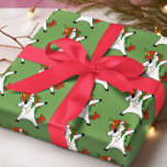 Unicorn Dabbing Festive Holiday Christmas Wrapping Paper<br><div class="desc">This design was created through digital art. It may be personalized by clicking the customize button and changing the color, adding a name, initials or your favorite words. Contact me at colorflowcreations@gmail.com if you with to have this design on another product. Purchase my original abstract acrylic painting for sale at...</div>