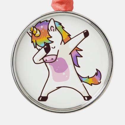Unicorn Dabbing , gifts for girls Metal Ornament