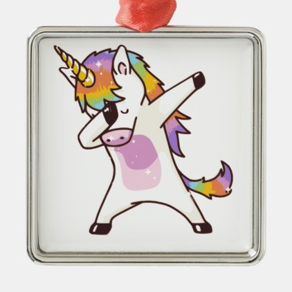 Unicorn Dabbing , gifts for girls Metal Ornament
