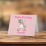 Unicorn Dabbing Roller Skating Birthday Card