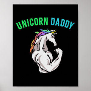 Unicorn Daddy - Funny Magical Fitness Bodybuilder Poster