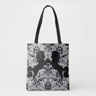 Unicorn Damask Tote Bag
