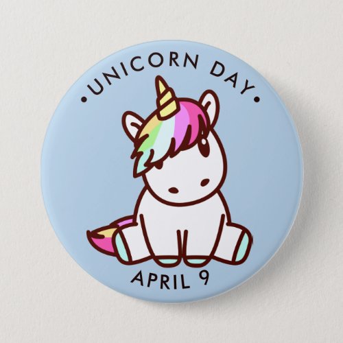 Unicorn Day cute kawaii unicorn Button