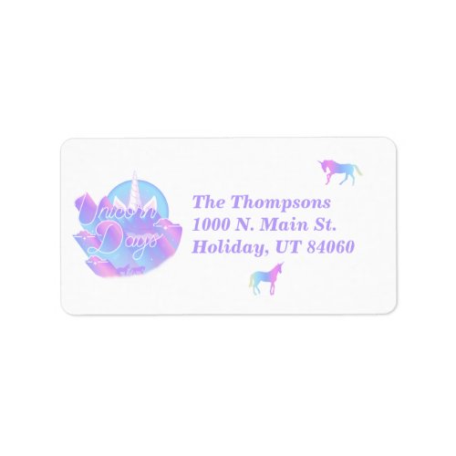 Unicorn Days  Return Address Labels