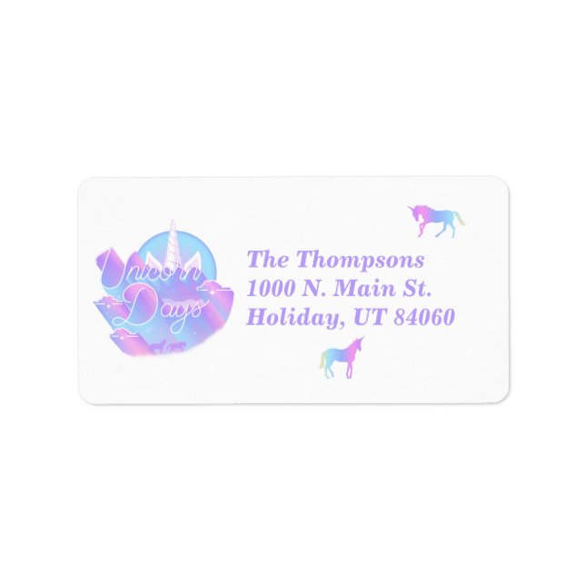 Unicorn Days / Return Address Labels (Front)