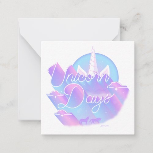 Unicorn Days  Stationery Note Card