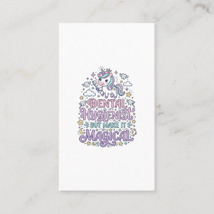 Unicorn Dental Hygienist but Make It Magical Cute Business Card