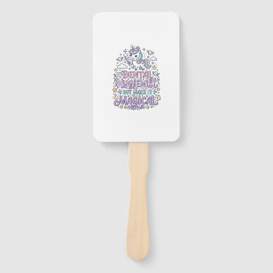 Unicorn Dental Hygienist but Make It Magical Cute  Hand Fan