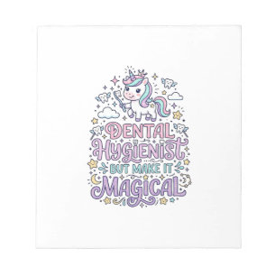 Unicorn Dental Hygienist but Make It Magical Cute Notepad