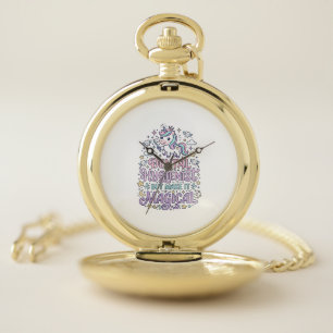Unicorn Dental Hygienist but Make It Magical Cute  Pocket Watch