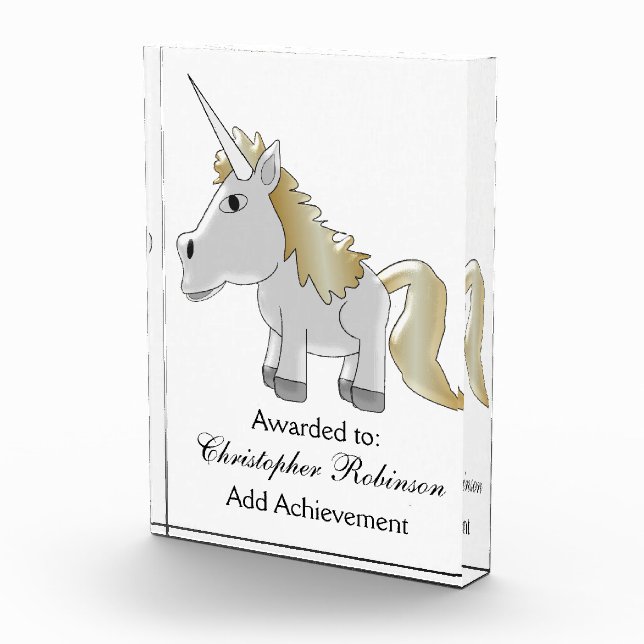 Unicorn Design Acrylic Award (Right)