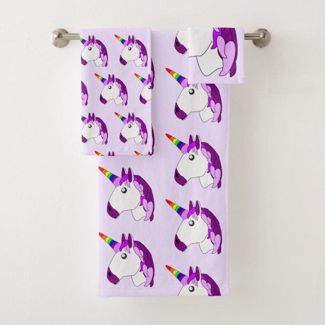 Unicorn Design Bath Towel Set (Insitu)
