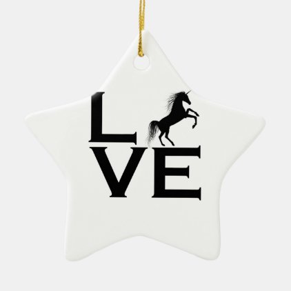 unicorn design ceramic ornament