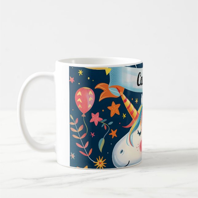 Unicorn design for kids coffee mug (Left)