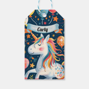 Unicorn design for kids gift tags