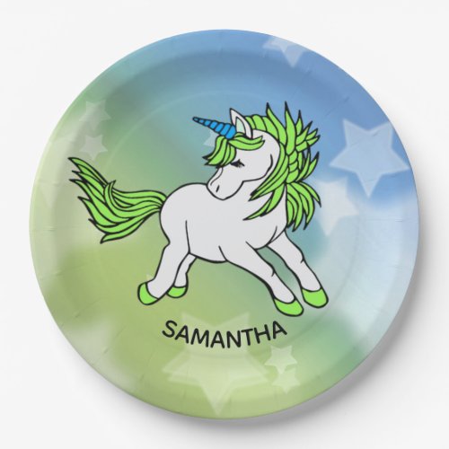 Unicorn Design Paper Plate