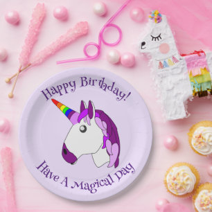 Unicorn Design Paper Plates