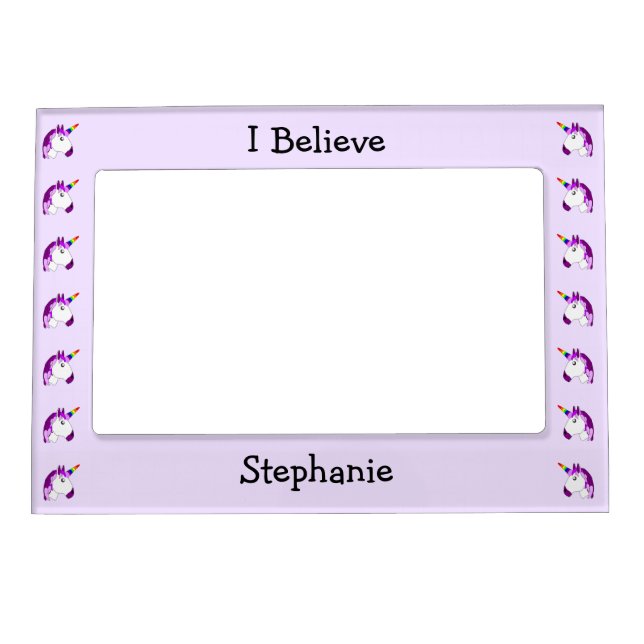 Unicorn Design Personalised Magnetic Frame (Front)
