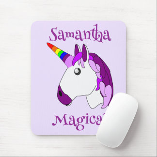 Unicorn Design Personalised Mouse Pad