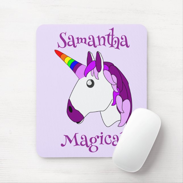 Unicorn Design Personalised Mouse Pad (With Mouse)