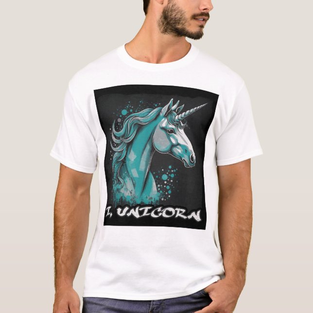 Unicorn Design T-Shirt For Men (Front)