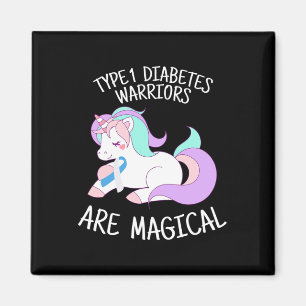 Unicorn Diabetes Warrior Gift Magnet