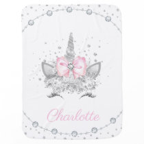 Unicorn Diamond Baby Girl Baby Blanket Unicorn Diamond Baby Girl Baby Blanket