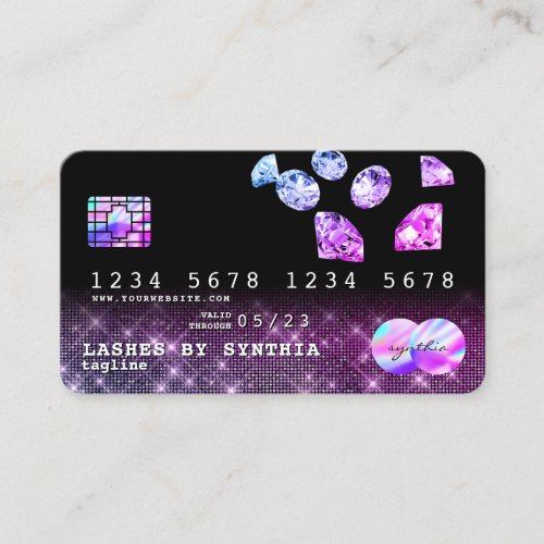 Unicorn Diamonds Glitter Credit Card Style modern