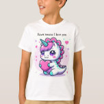 Unicorn Dino Shirt! Rawr Means I Love You T-shirt at Zazzle