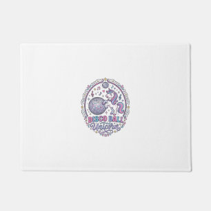Unicorn Disco Ball Unicorn Playful Print on Demand Doormat