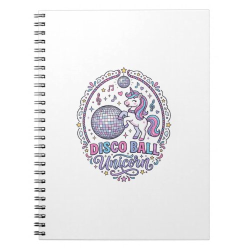 Unicorn Disco Ball Unicorn Playful Print on Demand Notebook