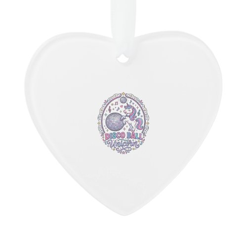 Unicorn Disco Ball Unicorn Playful Print on Demand Ornament