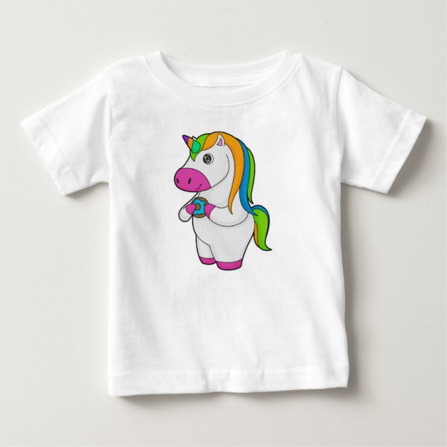 Unicorn Donut Baby T-Shirt (Front)