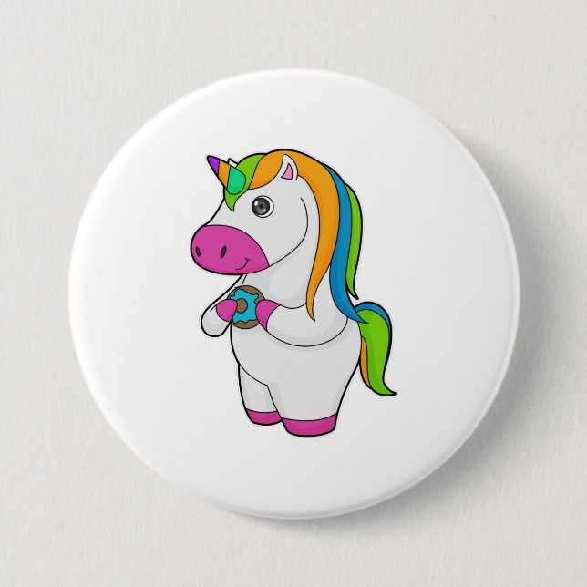 Unicorn Donut Button (Front)