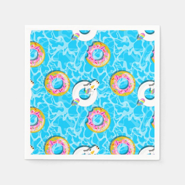 Unicorn & Donut Floaties Napkins (Front)