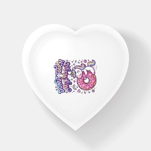 Unicorn Donut Touch My Magic Gift Idea Sticker and Paperweight