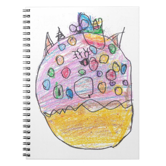 Unicorn Donut With Sprinkles Kid Artist Drawing Notebook (Front)