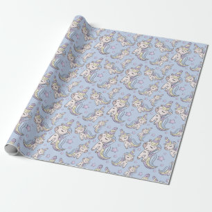 Unicorn Doodle Pattern Wrapping Paper