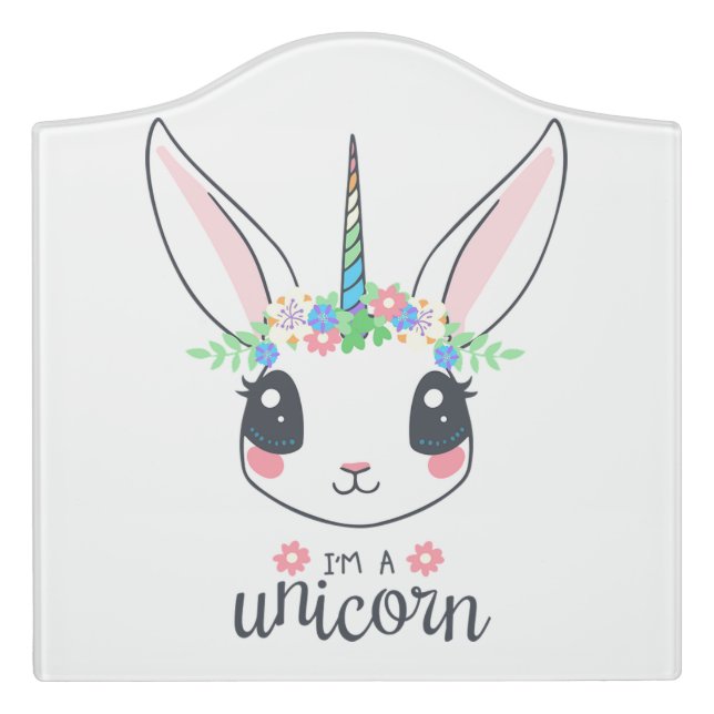 Unicorn Door Sign (Large Crest Front)