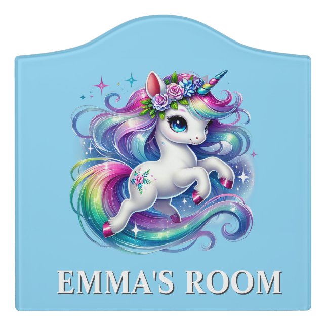 Unicorn Door Sign  (Large Crest Front)